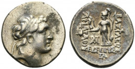 Kings of Cappadocia, Ariarathes V Eusebes Philopator (c. 163-130 BC). AR Drachm (17.5mm, 4.14g, 12h). Mint A (Eusebeia-Mazaka), year 33 (130/29 BC). D...