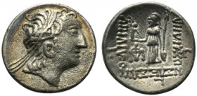 Kings of Cappadocia, Ariarathes V Eusebes Philopator (c. 163-130 BC). AR Drachm (17.5mm, 4.17g, 12h). Contemporary imitation. Diademed head r. R/ Athe...