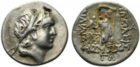 Kings of Cappadocia, Ariarathes V Eusebes Philopator (c. 163-130 BC). Fourrèe Drachm (19mm, 3.59g, 12h). Contemporary imitation. Diademed head r. R/ A...