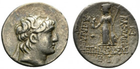 Kings of Cappadocia, Ariarathes VI Epiphanes Philopator (c. 130-116 BC). AR Drachm (18mm, 4.24g, 12h). Mint A (Eusebeia-Mazaka), year 15 (116/5 BC). D...