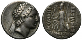 Kings of Cappadocia Ariarathes VII Philometor (c. 116-100 BC). AR Drachm (17.5mm, 4.16g, 12h). Mint B (Eusebeia under Mt. Tauros), year 8 (109/8 BC). ...