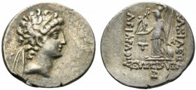Kings of Cappadocia, Ariarathes VIII Eusebes Epiphanes (c. 100-95 BC). AR Drachm (19mm, 3.89g, 11h). Mint B (Eusebeia under Mt. Tauros), year 2 (99/8 ...