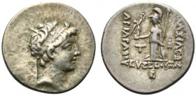 Kings of Cappadocia, Ariarathes VIII Eusebes Epiphanes (c. 100-95 BC). AR Drachm (18mm, 4.14g, 12h). Mint B (Eusebeia under Mt. Tauros), year 2 (99/8 ...