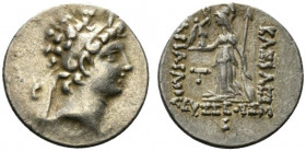 Kings of Cappadocia, Ariarathes VIII Eusebes Epiphanes (c. 100-95 BC). AR Drachm (18mm, 3.91g, 12h). Mint B (Eusebeia under Mt. Tauros), year 4 ? (97/...