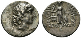 Kings of Cappadocia, Ariarathes IX (c. 100-85 BC). AR Drachm (17mm, 3.80g, 12h). Mint A (Eusebeia-Mazaka), year 2 (199/8 BC). Diademed head r. R/ Athe...