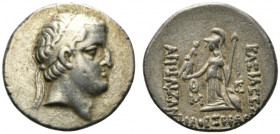 Kings of Cappadocia, Ariobarzanes I Philoromaios (95-63 BC). AR Drachm (17.5mm, 4.08g, 12h). Mint B (Eusebeia under Mt. Tauros), year 2 or 3 (94-2 BC)...