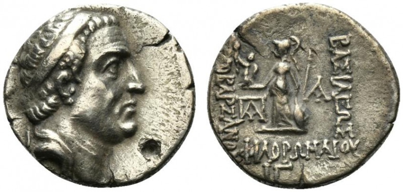 Kings of Cappadocia, Ariobarzanes I Philoromaios (95-63 BC). AR Drachm (17mm, 3....