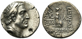 Kings of Cappadocia, Ariobarzanes I Philoromaios (95-63 BC). AR Drachm (17mm, 3.64g, 11h). Mint A (Eusebeia-Mazaka), year 13 (83/2 BC). Diademed head ...