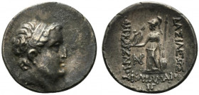 Kings of Cappadocia, Ariobarzanes I Philoromaios (95-63 BC). AR Drachm (18mm, 4.02g, 12h). Mint C (Komana), year 13 (83/2 BC). Diademed head r. R/ Ath...