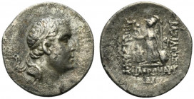 Kings of Cappadocia, Ariobarzanes I Philoromaios (95-63 BC). AR Drachm (17.5mm, 3.52g, 12h). Mint D (Ariaratheia), year 14 (83/2 BC). Diademed head r....