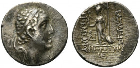 Kings of Cappadocia, Ariobarzanes I Philoromaios (95-63 BC). AR Drachm (18mm, 3.85g, 1h). Mint A (Eusebeia-Mazaka), year 15 (81/0 BC). Diademed head r...