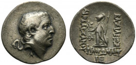 Kings of Cappadocia, Ariobarzanes I Philoromaios (95-63 BC). AR Drachm (18mm, 2.77g, 12h). Mint A (Eusebeia-Mazaka), year 15 (81/0 BC). Diademed head ...