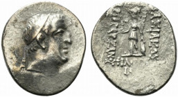 Kings of Cappadocia, Ariobarzanes I Philoromaios (95-63 BC). AR Drachm (19mm, 3.92g, 1h). Mint B (Eusebeia under Mt. Tauros), year 15 ? (81/0 BC). Dia...