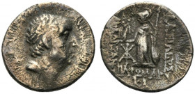 Kings of Cappadocia, Ariobarzanes I Philoromaios (95-63 BC). AR Drachm (17mm, 3.67g, 12h). Mint A (Eusebeia-Mazaka), year 21 (73/2 BC). Diademed head ...