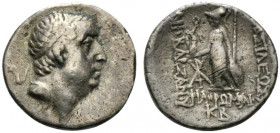 Kings of Cappadocia, Ariobarzanes I Philoromaios (95-63 BC). AR Drachm (17mm, 3.81g, 1h). Mint A (Eusebeia-Mazaka), year 22 (74/3 BC). Diademed head r...