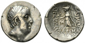 Kings of Cappadocia, Ariobarzanes I Philoromaios (95-63 BC). AR Drachm (165.mm, 4.49g, 12h). Mint A (Eusebeia-Mazaka), year 29 (67/6 BC). Diademed hea...