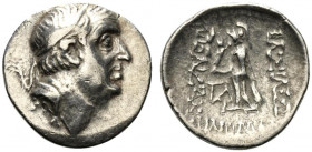 Kings of Cappadocia, Ariobarzanes I Philoromaios (95-63 BC). AR Drachm (17.5mm, 3.62g, 12h). Mint A (Eusebeia-Mazaka), uncertain year. Diademed head r...