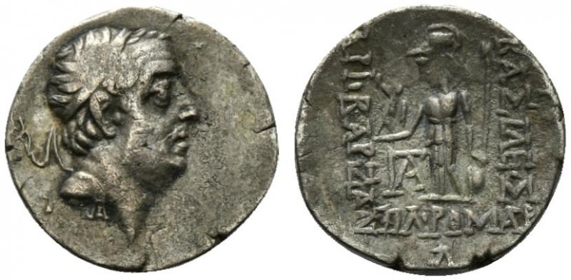 Kings of Cappadocia, Ariobarzanes I Philoromaios (95-63 BC). AR Drachm (17mm, 3....