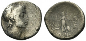 Kings of Cappadocia, Ariobarzanes III Eusebes Philoramaios (52-42 BC). AR Drachm (15.5mm, 3.57g, 12h). Mint A (Eusebeia-Mazaka), year 9 (44/3 BC). Dia...