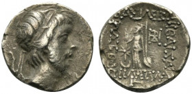 Kings of Cappadocia, Ariobarzanes III Eusebes Philoramaios (52-42 BC). AR Drachm (20.5mm, 3.72g, 12h). Mint A (Eusebeia-Mazaka), year 11 (42/1 BC). Di...