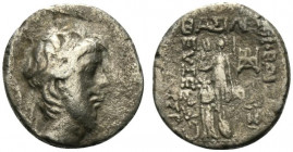 Kings of Cappadocia, Ariobarzanes III Eusebes Philoramaios (52-42 BC). AR Drachm (16.5mm, 3.48g, 12h). Mint A (Eusebeia-Mazaka), year 11 (42/1 BC). Di...