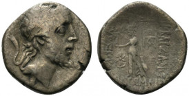 Kings of Cappadocia, Ariobarzanes III Eusebes Philoramaios (52-42 BC). AR Drachm (15.5mm, 3.75g, 12h). Mint A (Eusebeia-Mazaka), year 11 (42/1 BC). Di...
