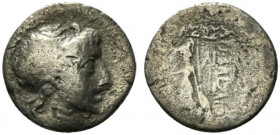 Kings of Cappadocia, Ariobarzanes III Eusebes Philoramaios (52-42 BC). AR Drachm (15.5mm, 2.64g, 11h). Mint A (Eusebeia-Mazaka), year 11 (42/1 BC). Di...