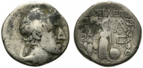 Kings of Cappadocia, Ariarathes X Eusebes Philadelphos (42-36 BC). AR Drachm (15mm, 3.74g, 12h). Mint A (Eusebeia-Mazaka), year 6 (38/7 BC). Diademed ...