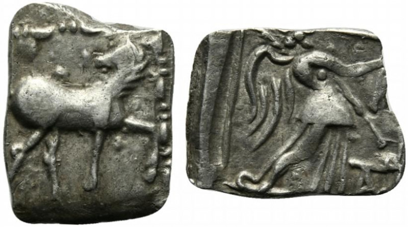Indo-Skythians, Arachosia (c. 110-100 BC). AR Hemidrachm (14.5mm, 1.68g, 12h). H...