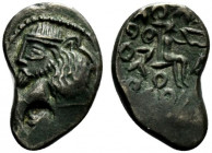 Indo-Parthians, Margiana or Sogdiana. Uncertain, early-mid 1st century AD. AR Drachm (21.5mm, 3.87g, 12h). Countermarked imitation of drachm of Vardan...