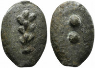 Etruria or Umbria, Uncertain, 3rd century BC. Cast Æ Sextans (32mm, 19.64g). Club. R/ Two pellets. Vecchi, ICC 199; HNItaly 54. Good VF