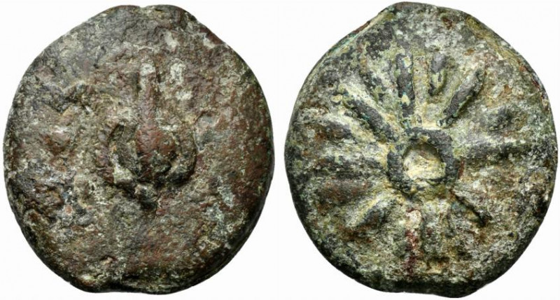 Central Italy, Uncertain mint, c. 3rd century BC. Cast Æ Quadrans (39mm, 67.38g,...