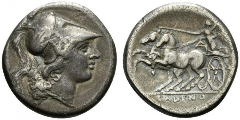 Northern Campania, Cales, c. 265-240 BC. AR Didrachm (21.5mm, 6.97g, 6h). Head o...