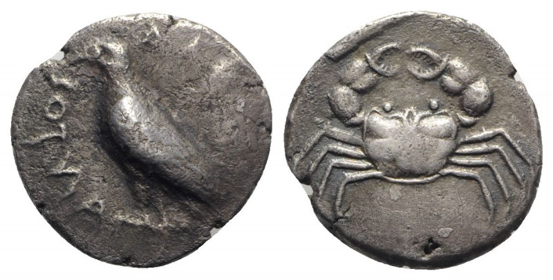 Sicily, Akragas, c. 510-500 BC. AR Didrachm (23mm, 8.31g, 6h). Sea eagle standin...