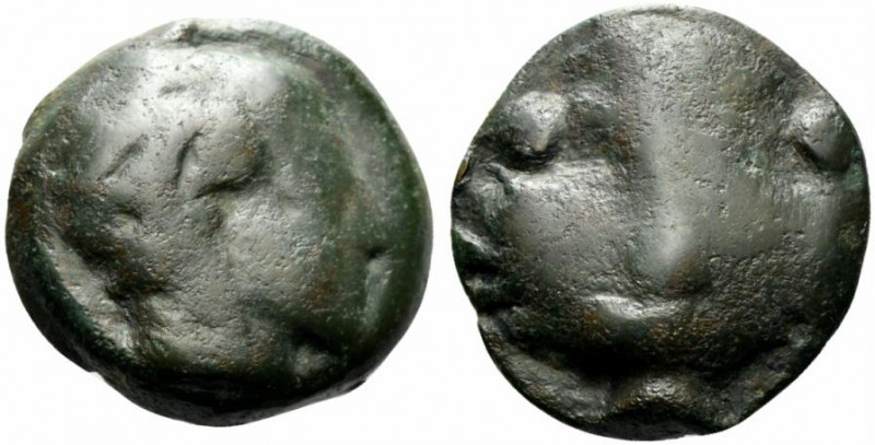 Sicily, Selinos, c. 450-440 BC. Cast Æ Hexas (19mm, 7.91g, 12h). Youthful head o...