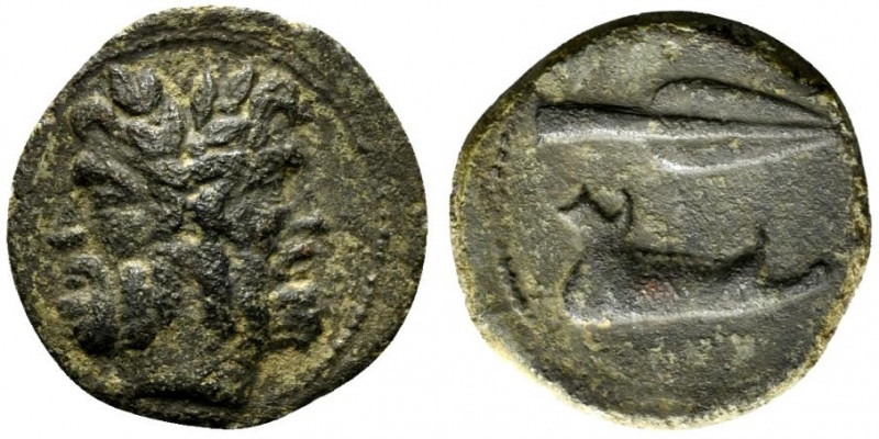 Sicily, Uncertain Roman mint, late 2nd century BC. Æ As (21.5mm, 5.25g, 6h). Lau...