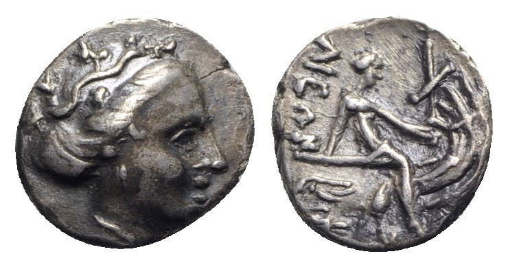 Euboia, Histiaia, 3rd-2nd centuries BC. AR Tetrobol (14mm, 2.40g, 11h). Wreathed...