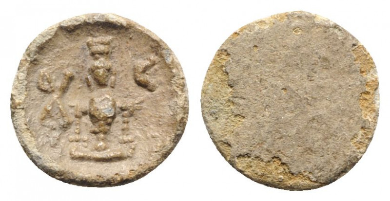 Asia Minor, Uncertain, c. 2nd-3rd century AD. PB Tessera (16mm, 2.46g). Cult sta...