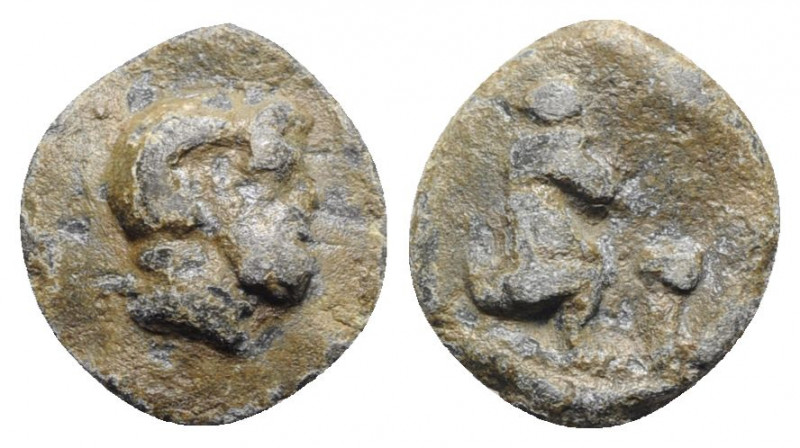 Egypt, Uncertain, c. 1st-3rd century AD. PB Tessera (19mm, 4.87g, 12 h). Head of...