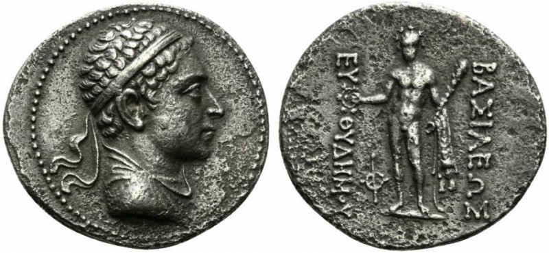 Baktria, Euthydemos II (c. 185-180 BC). AR Tetradrachm (31.5mm, 15.80g, 11h). Di...