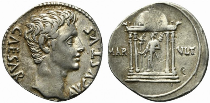 Augustus. 27 BC-AD 14. AR Denarius (19mm, 3.77g, 6h). Uncertain Spanish mint (Co...