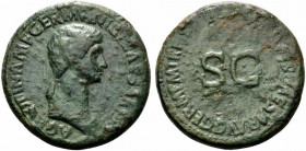 Agrippina Senior (died AD 33). Æ Sestertius (36mm, 28.27g, 6h). Rome, AD 42-3. Draped bust r. R/ Legend around large S • C. RIC I 102 (Claudius). Gree...