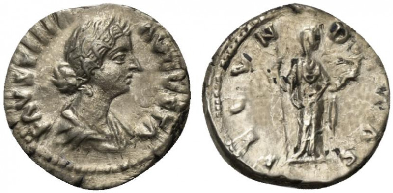 Faustina Junior (Augusta, 147-175). AR Denarius (18mm, 3.50g, 6h). Rome, c. 161-...