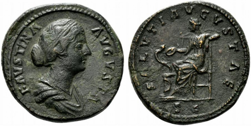 Faustina Junior (Augusta, 147-175). Æ Sestertius (33.5mm, 28.30g, 12h). Rome, c....