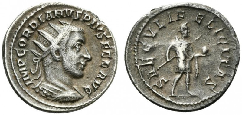 Gordian III (238-244). AR Antoninianus (22mm, 4.86g, 11h). Antioch, 242-4. Radia...