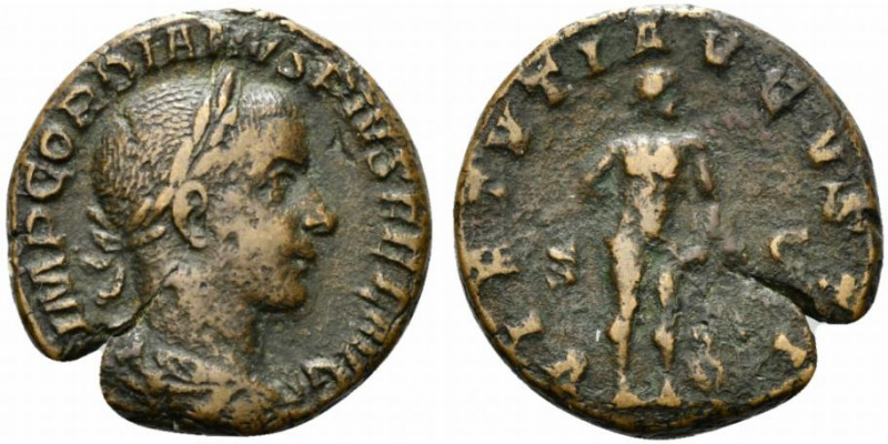 Gordian III (238-244). Æ As (23.5mm, 8.80g, 1h). Rome, 240-3. Laureate, draped a...