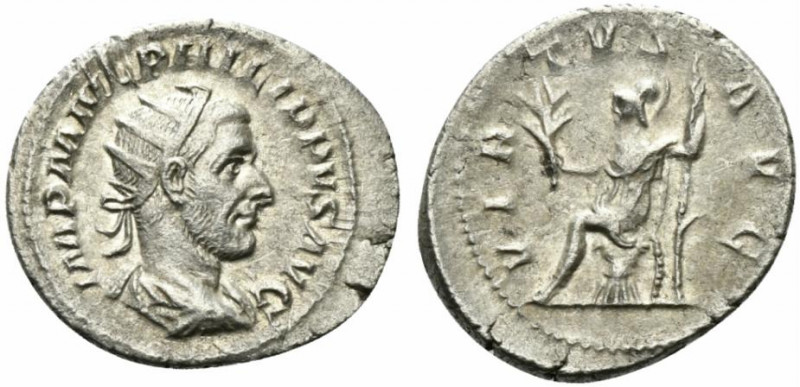 Philip I (244-249). AR Antoninianus (23.5mm, 4.09g, 1h). Rome, AD 244. Radiate, ...