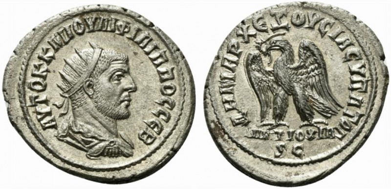 Philip I (244-249). Seleucis and Pieria, Antioch. BI Tetradrachm (29mm, 10.50g, ...