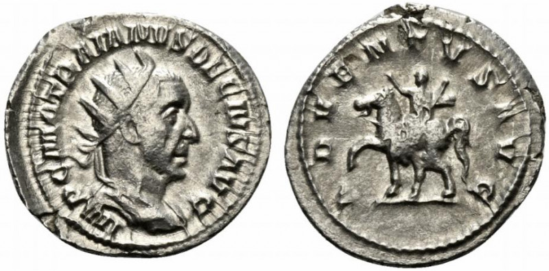 Trajan Decius (249-251). AR Antoninianus (23.5mm, 4.00g, 1h). Rome, AD 250. Radi...