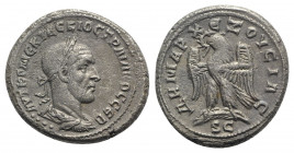 Trajan Decius (249-251). Seleucis and Pieria, Antioch. BI Tetradrachm (28mm, 11.60g, 1h). Laureate, draped and cuirassed bust r.; four pellets below. ...